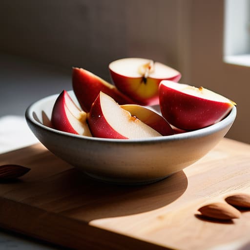 The Perfect Crunch: Apple Slices and Nut Butter.