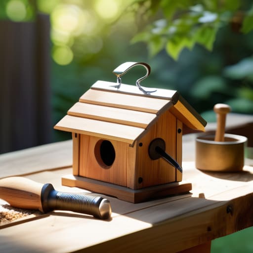 Bringing Your Birdhouse Home with handmade wood.