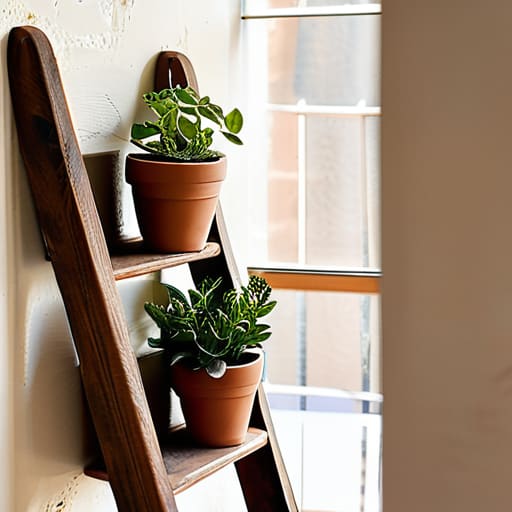 Transform a ladder into a bookshelf.