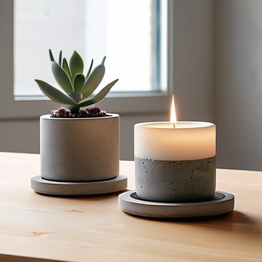 Modern and affordable concrete craft ideas.