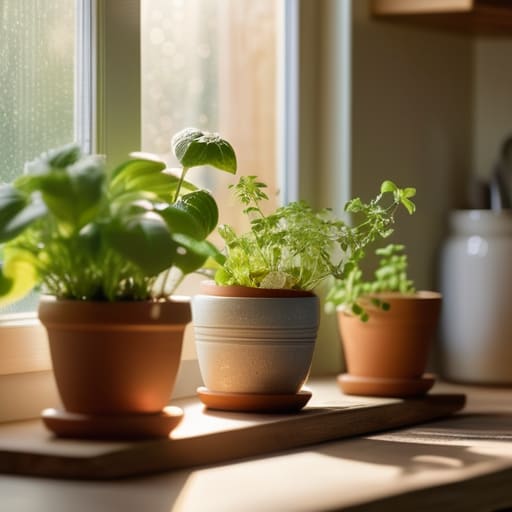 Nurturing wellness with indoor herb garden containers.